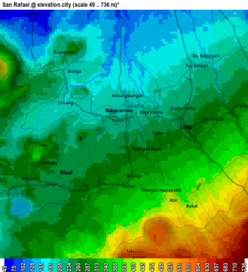 San Rafael elevation map