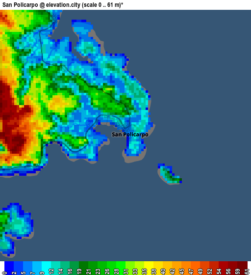 San Policarpo elevation map