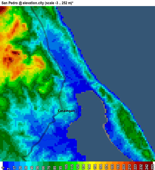 San Pedro elevation map