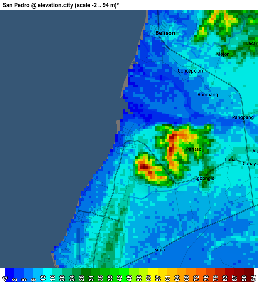 San Pedro elevation map