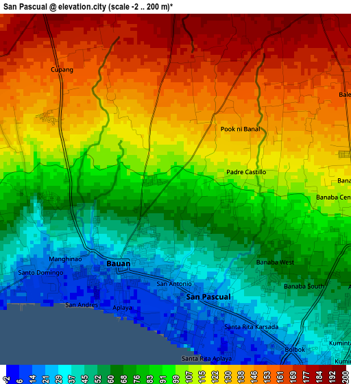 San Pascual elevation map