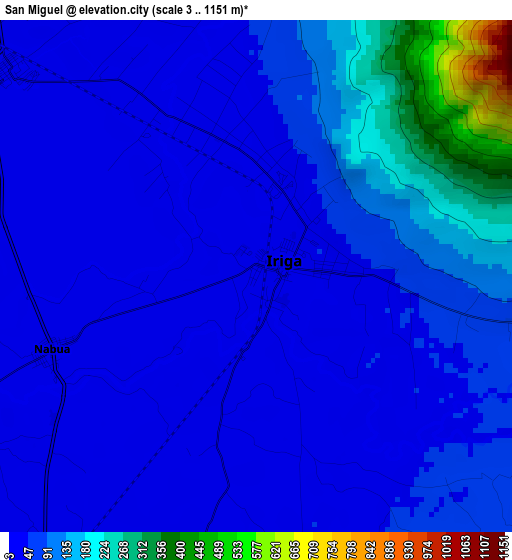 San Miguel elevation map