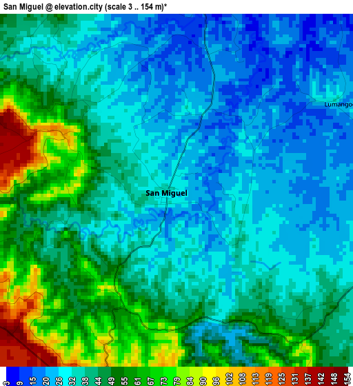 San Miguel elevation map