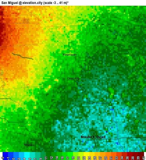 San Miguel elevation map