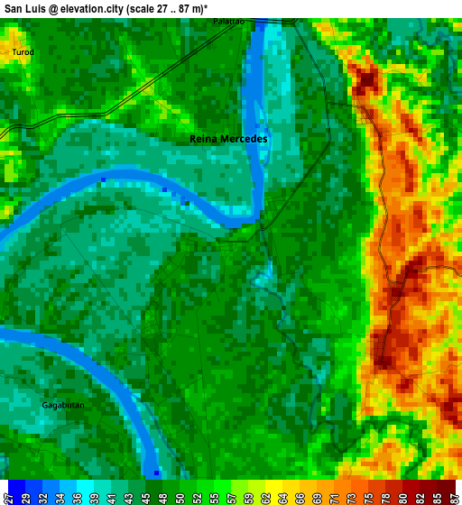 San Luis elevation map