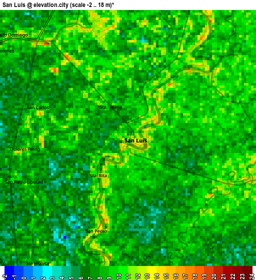 San Luis elevation map