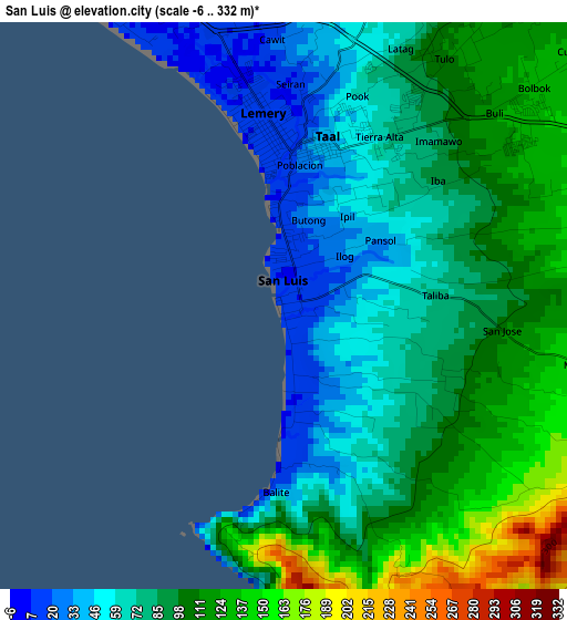 San Luis elevation map