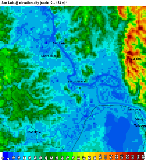 San Luis elevation map