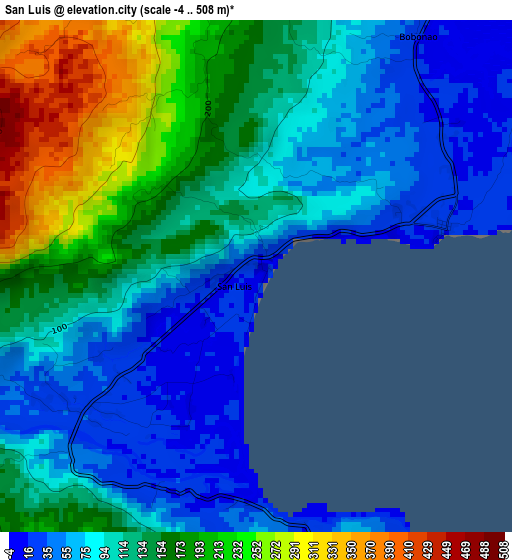 San Luis elevation map