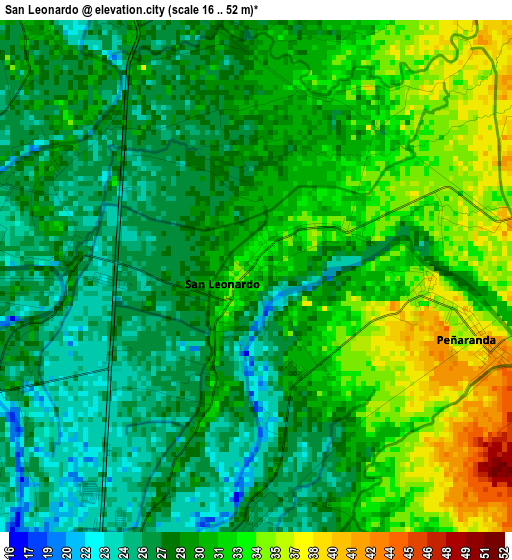 San Leonardo elevation map