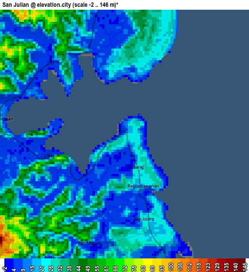 San Julian elevation map