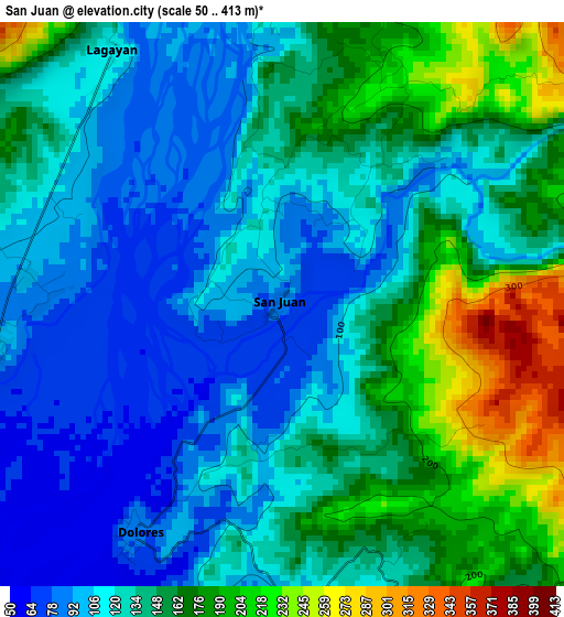 San Juan elevation map