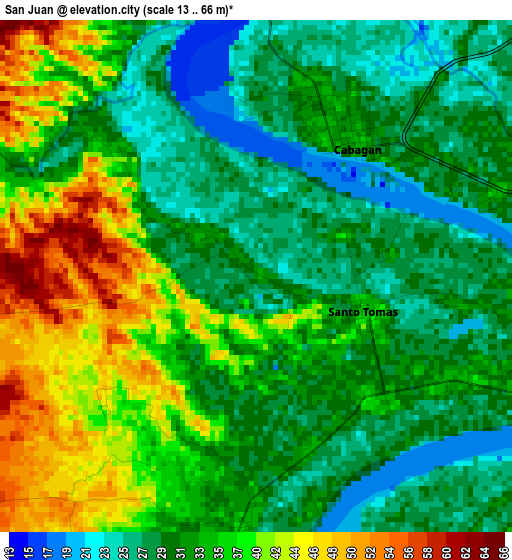 San Juan elevation map