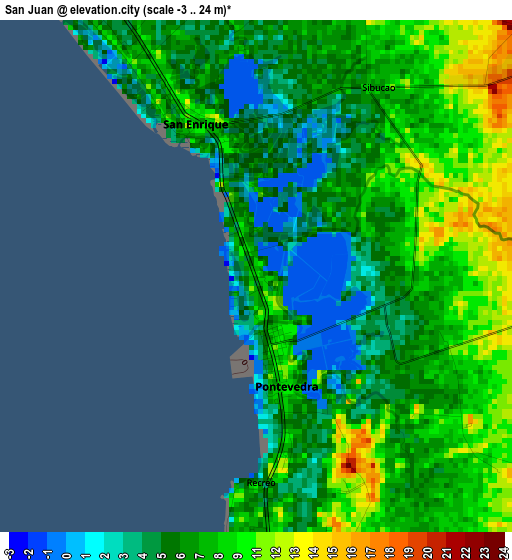 San Juan elevation map