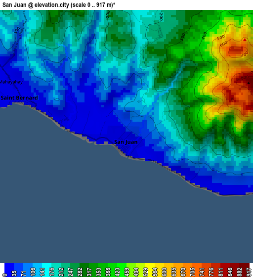 San Juan elevation map