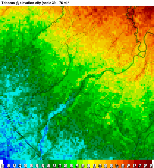 Tabacao elevation map