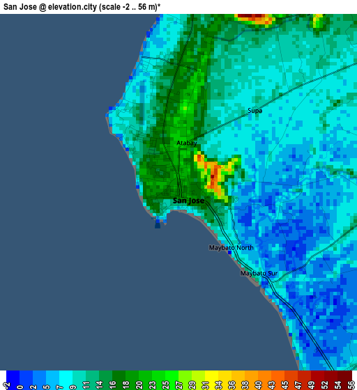 San Jose elevation map