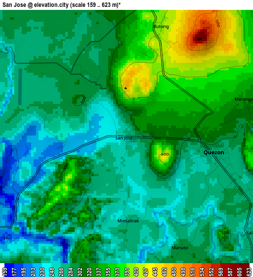 San Jose elevation map