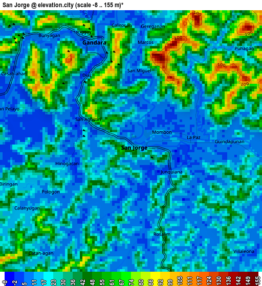 San Jorge elevation map
