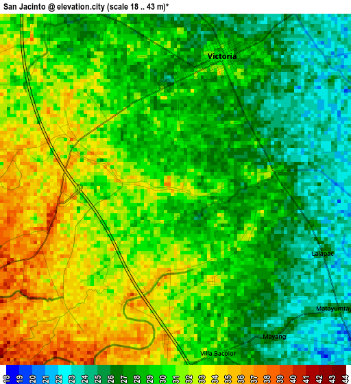 San Jacinto elevation map