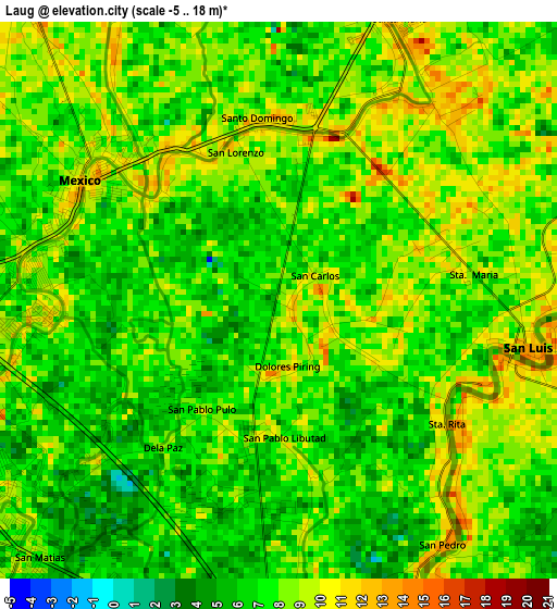 Laug elevation map