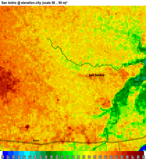 San Isidro elevation map