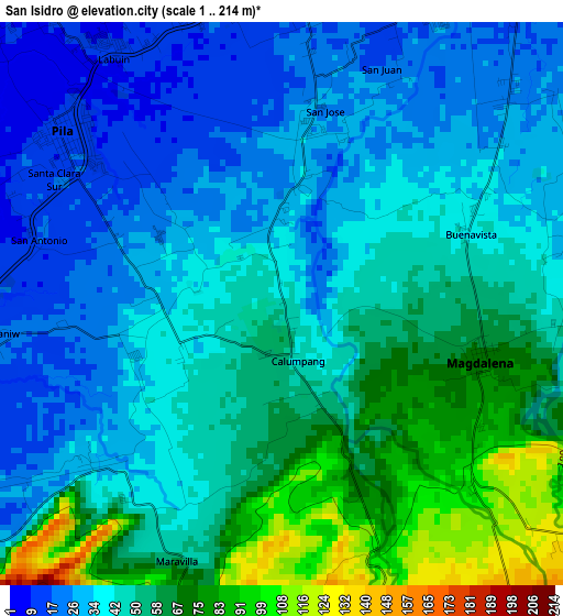 San Isidro elevation map