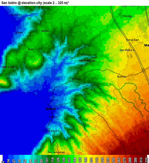 San Isidro elevation map