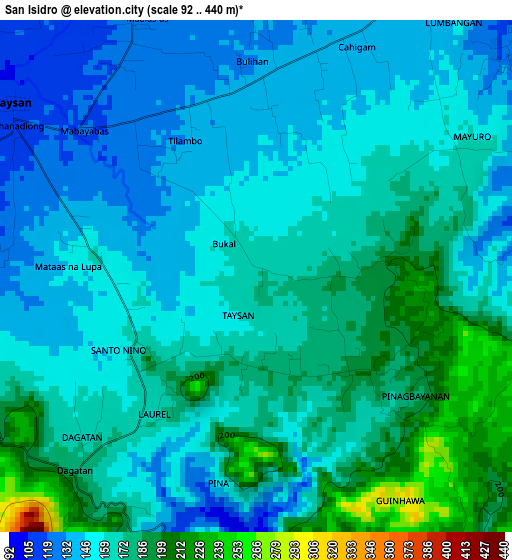 San Isidro elevation map