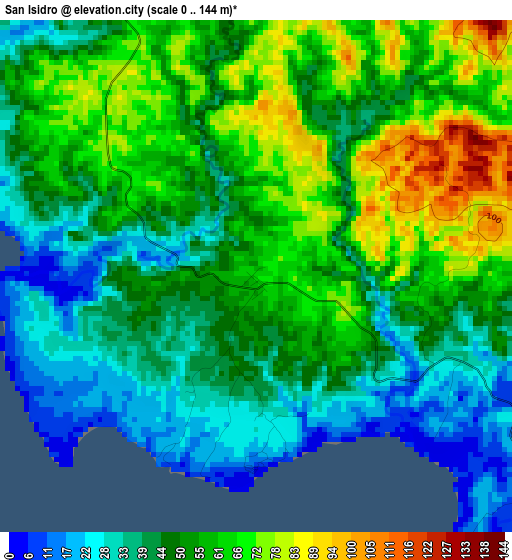 San Isidro elevation map