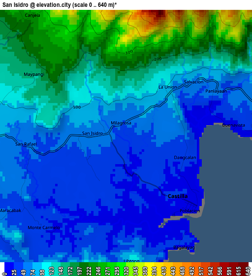 San Isidro elevation map