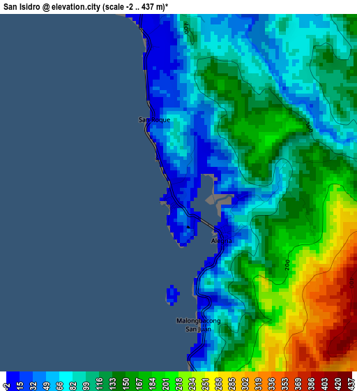 San Isidro elevation map