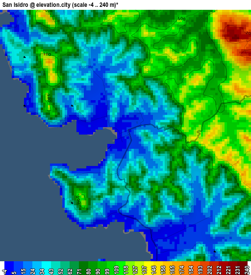 San Isidro elevation map