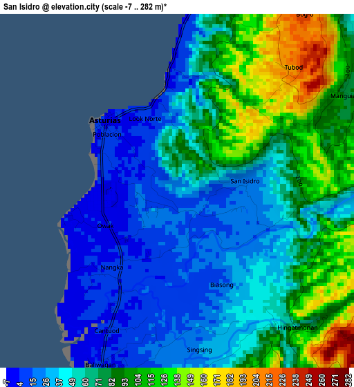 San Isidro elevation map