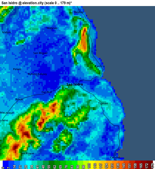 San Isidro elevation map