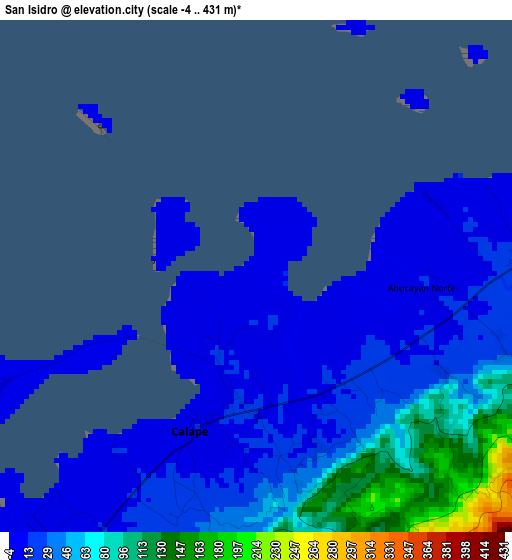 San Isidro elevation map
