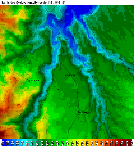 San Isidro elevation map