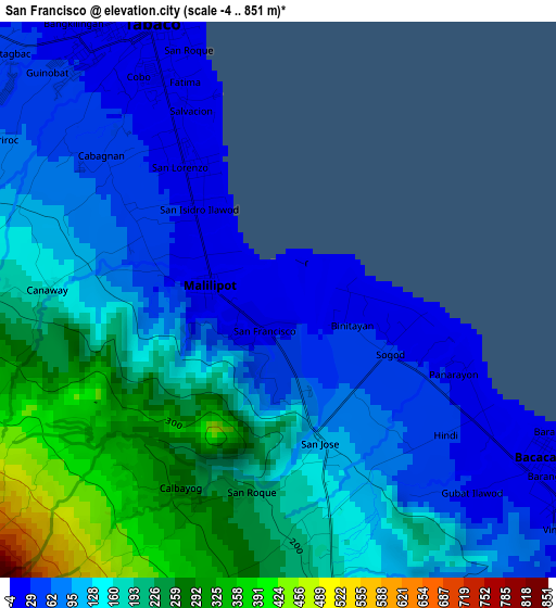 San Francisco elevation map