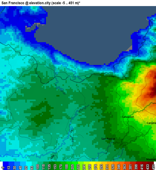 San Francisco elevation map