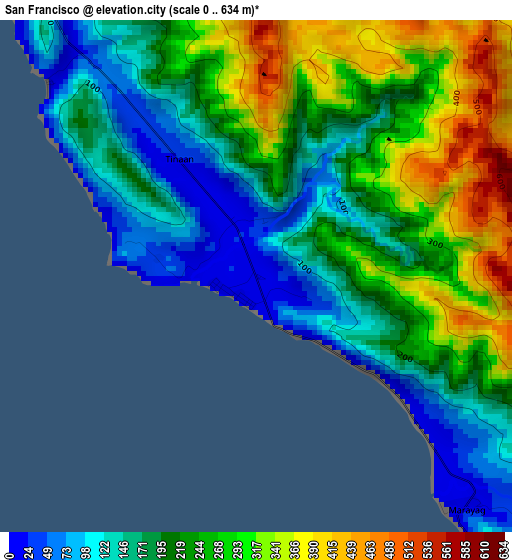 San Francisco elevation map