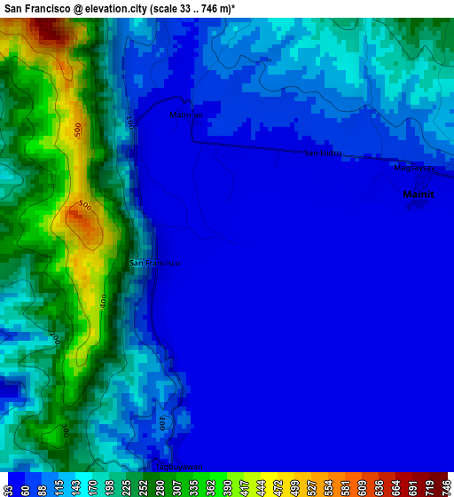 San Francisco elevation map