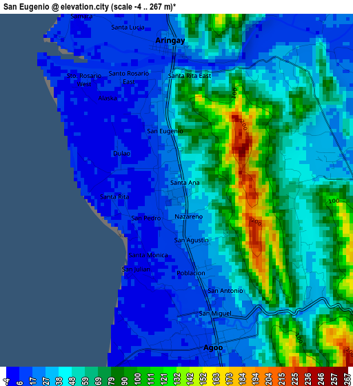 San Eugenio elevation map