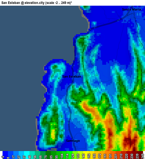 San Esteban elevation map