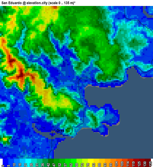 San Eduardo elevation map