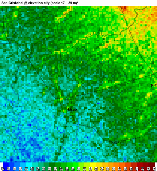 San Cristobal elevation map