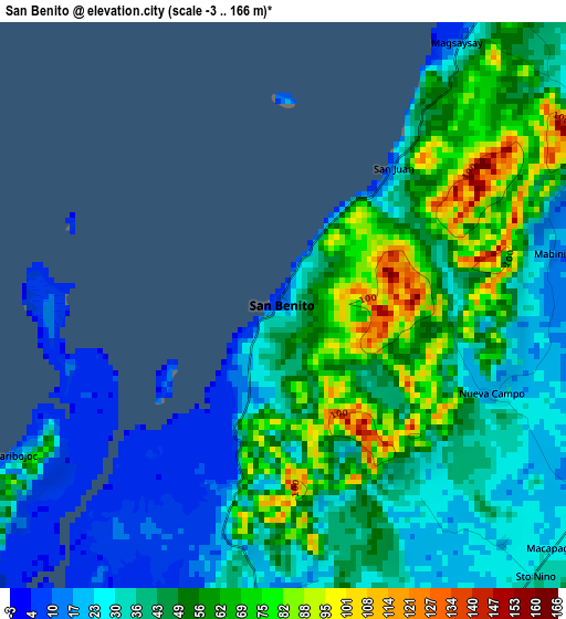 San Benito elevation map