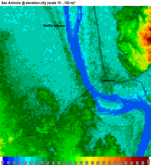 San Antonio elevation map