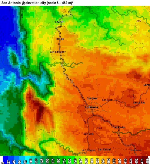 San Antonio elevation map