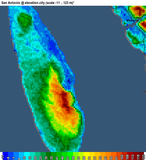 San Antonio elevation map