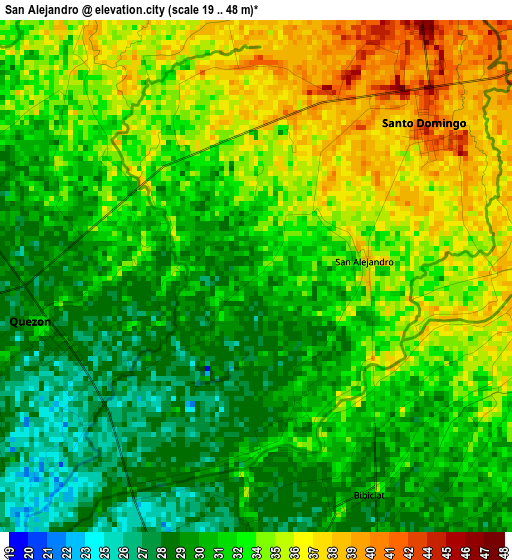 San Alejandro elevation map